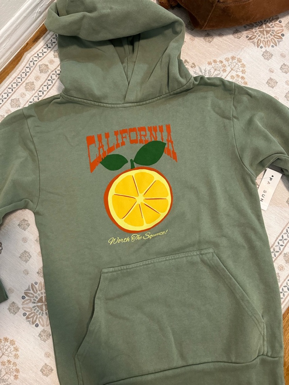 PacSun Green California Citrus Graphic Hoodie